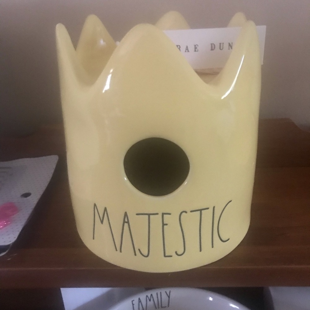 Rae dunn yellow majestic birdhouse